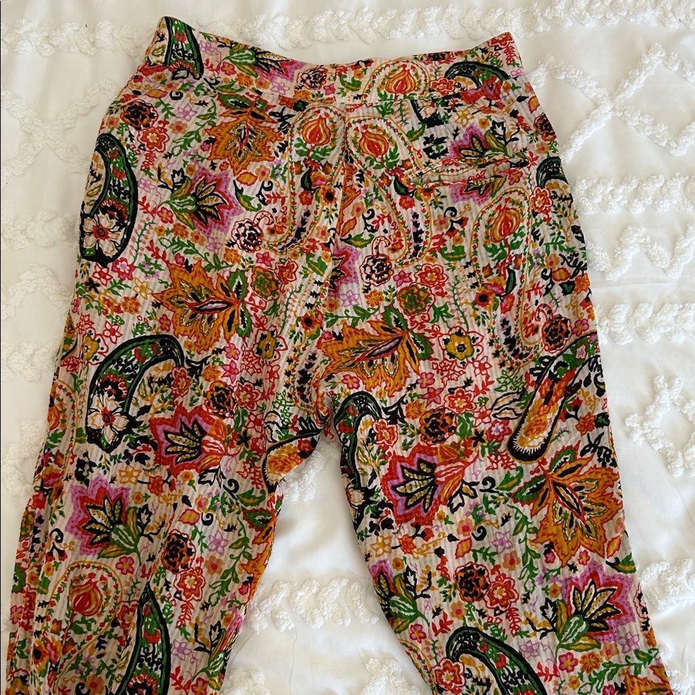 ba&sh Multicolor Paisley Wide Leg Pants size 8 - Picture 11 of 11